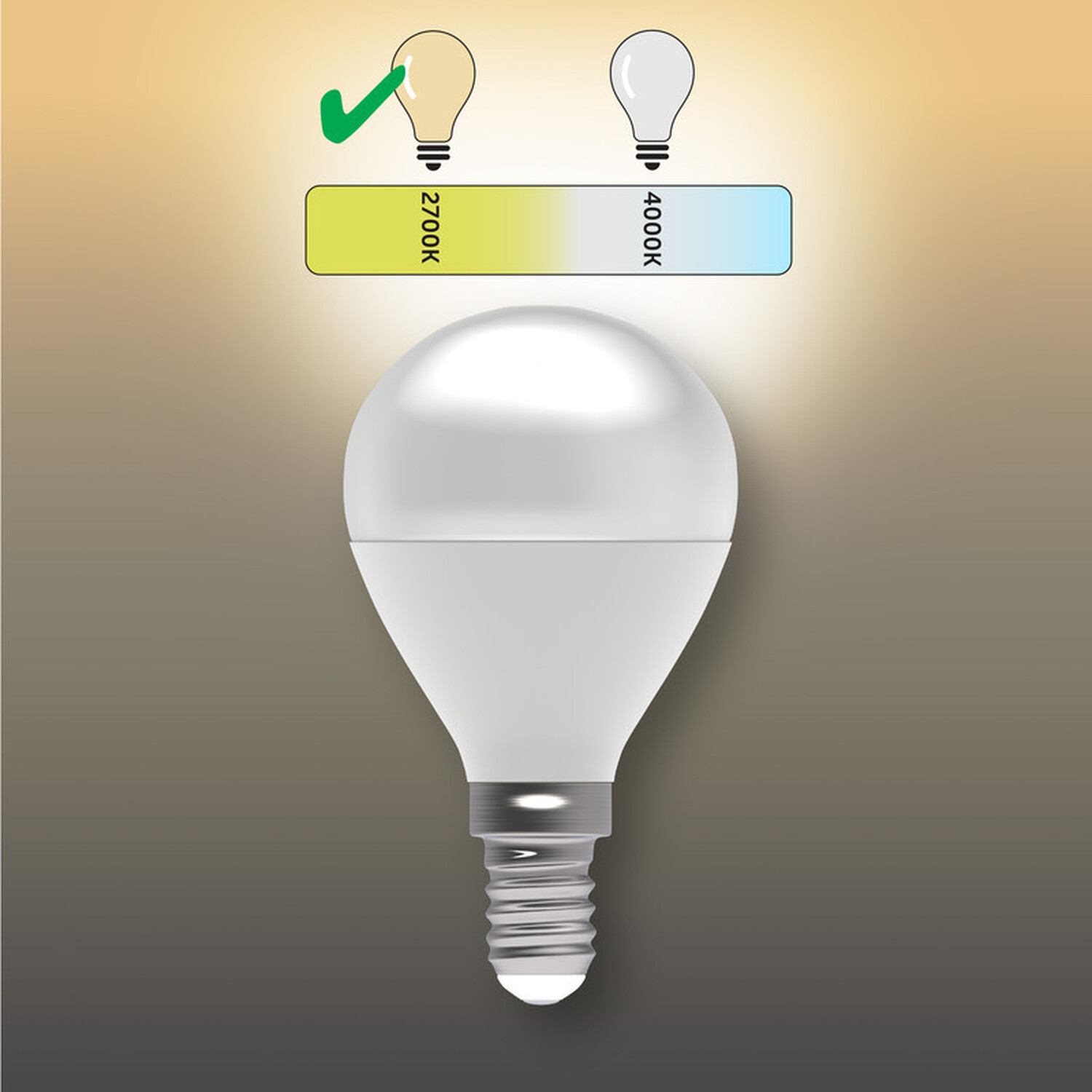 E14 Edison Screw Non Dimmable Led Golf Ball Light Bulbs Warm White 4 7 W - Warm White - 2700k 3