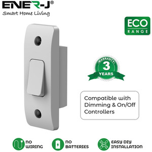 Ener - J Wireless Kinetic Architrave Grid Switch White