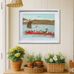 Sam Toft Woofing Along On The River Framed Art