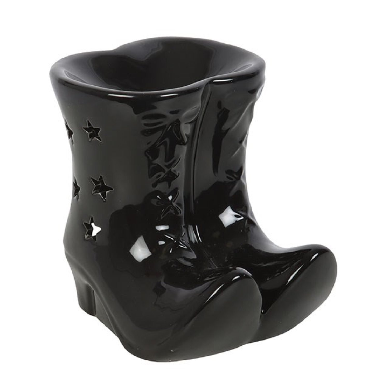 Witch Boots Oil Burner Gothic Ceramic Fragrance Diffuser - Black