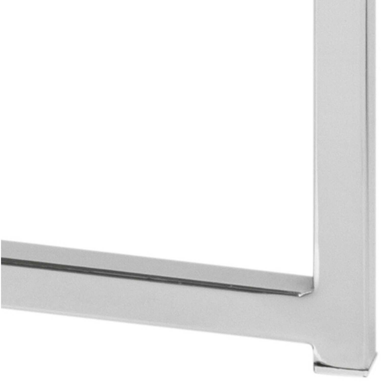 Wyld Haus Oakfern Square Side Table with Clear Glass Top and Chrome Frame - Clear