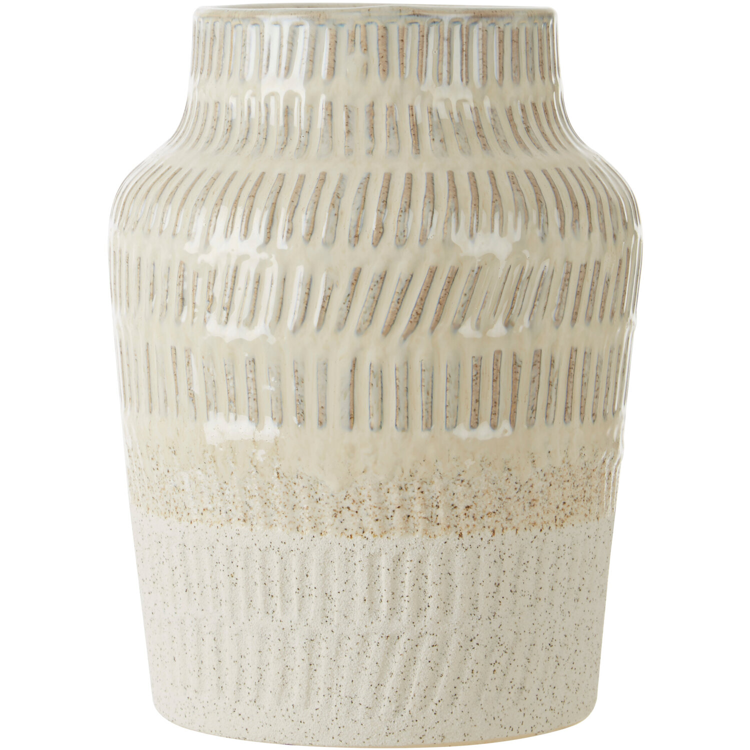 Brice Large Pink Glass Vase - Glaze 5%,Stoneware 95%