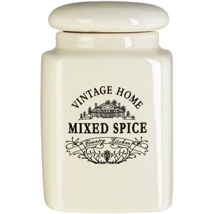 Vintage Home Set of Six Cream Spice Jars