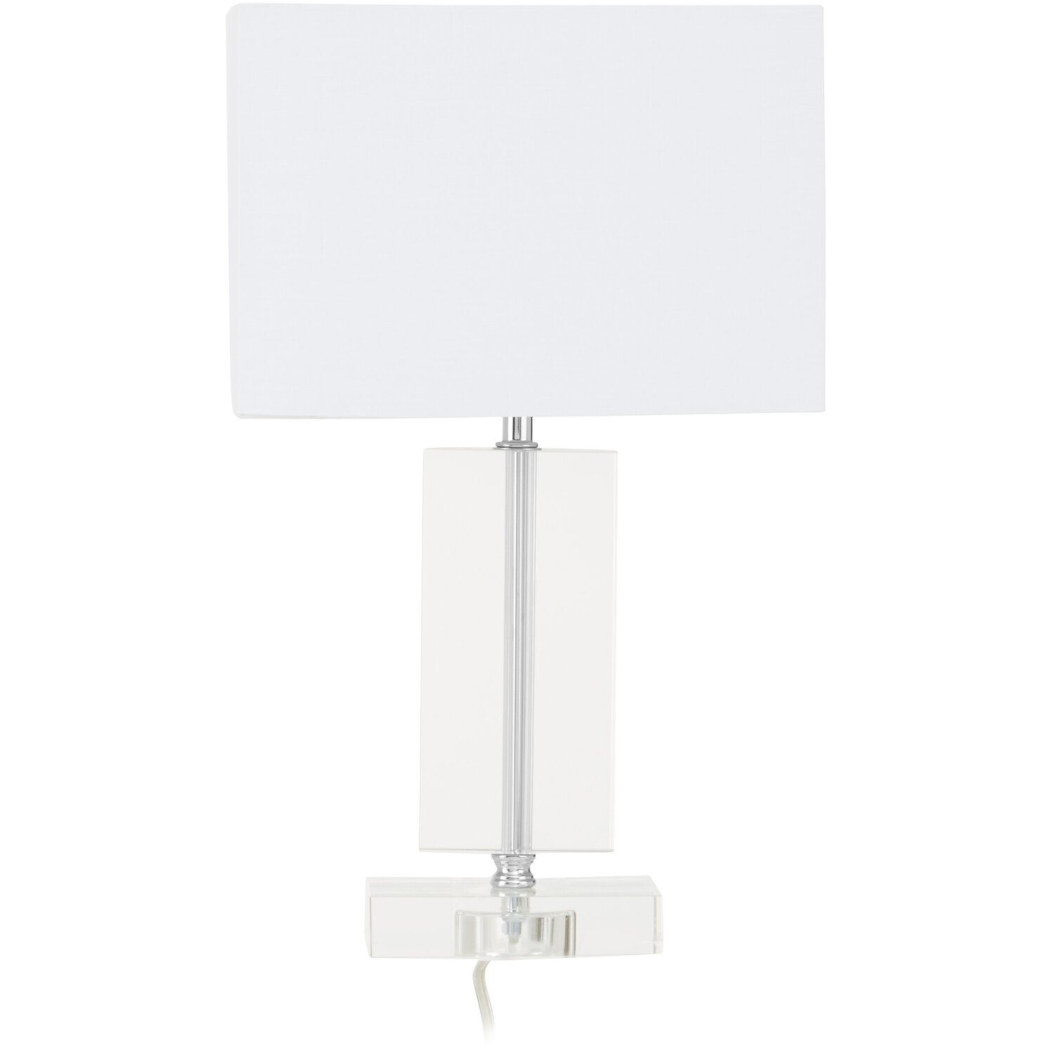 Helma Rectangular Table Lamp - Silver