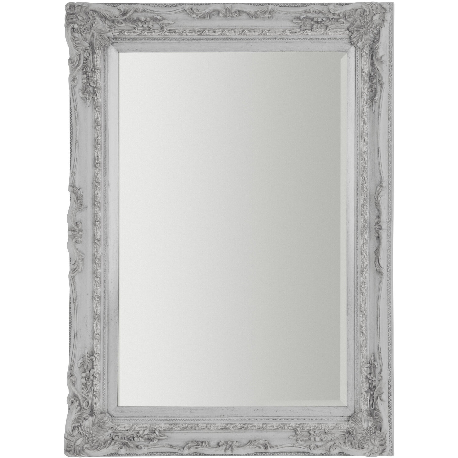 Trento Wall Mirror with Black Metal Frame - Silver