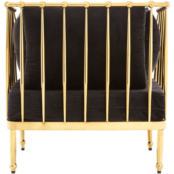 Novo Chair With Gold Finish Tapered Arms