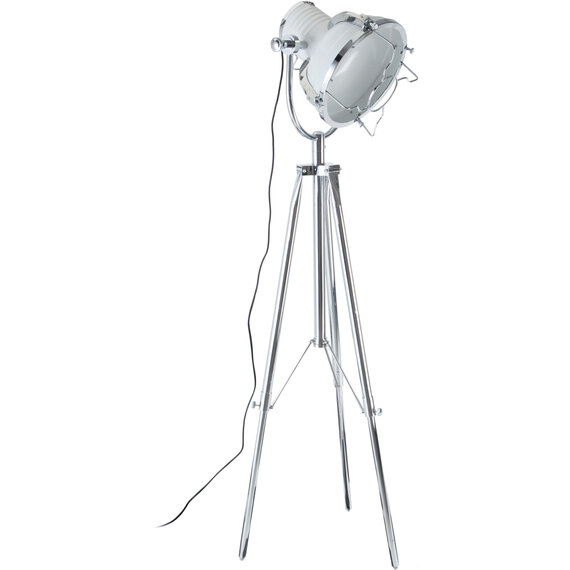 Industrial Revolution Tripod White Floor Lamp