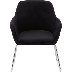Stockholm Black Velvet Dining Chair with Chrome Legs