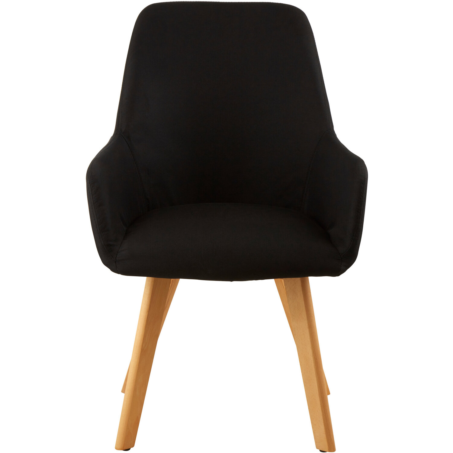 Stockholm Black Dining Chair with Angular Legs - Black