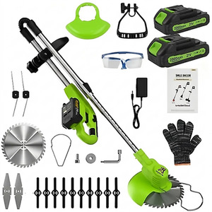 Cordless Grass Trimmer and Edger with 2 Batteries