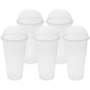 BioWare 16oz Clear Plastic Smoothie Cups & Lids - Set of 480