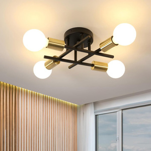 Ceiling Light Black and Gold