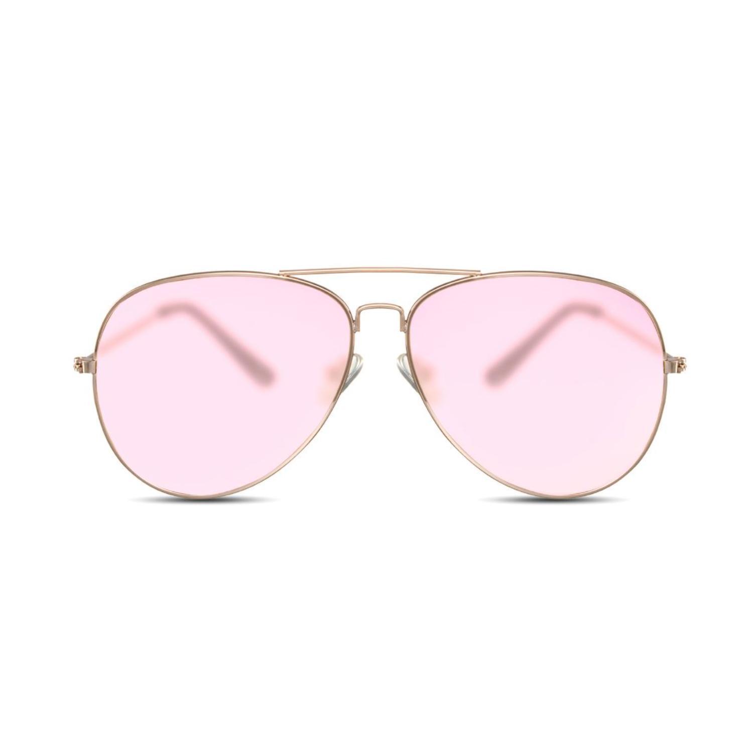 Sunglass Station Refined Aviator Unisex Sunglasses - Gold