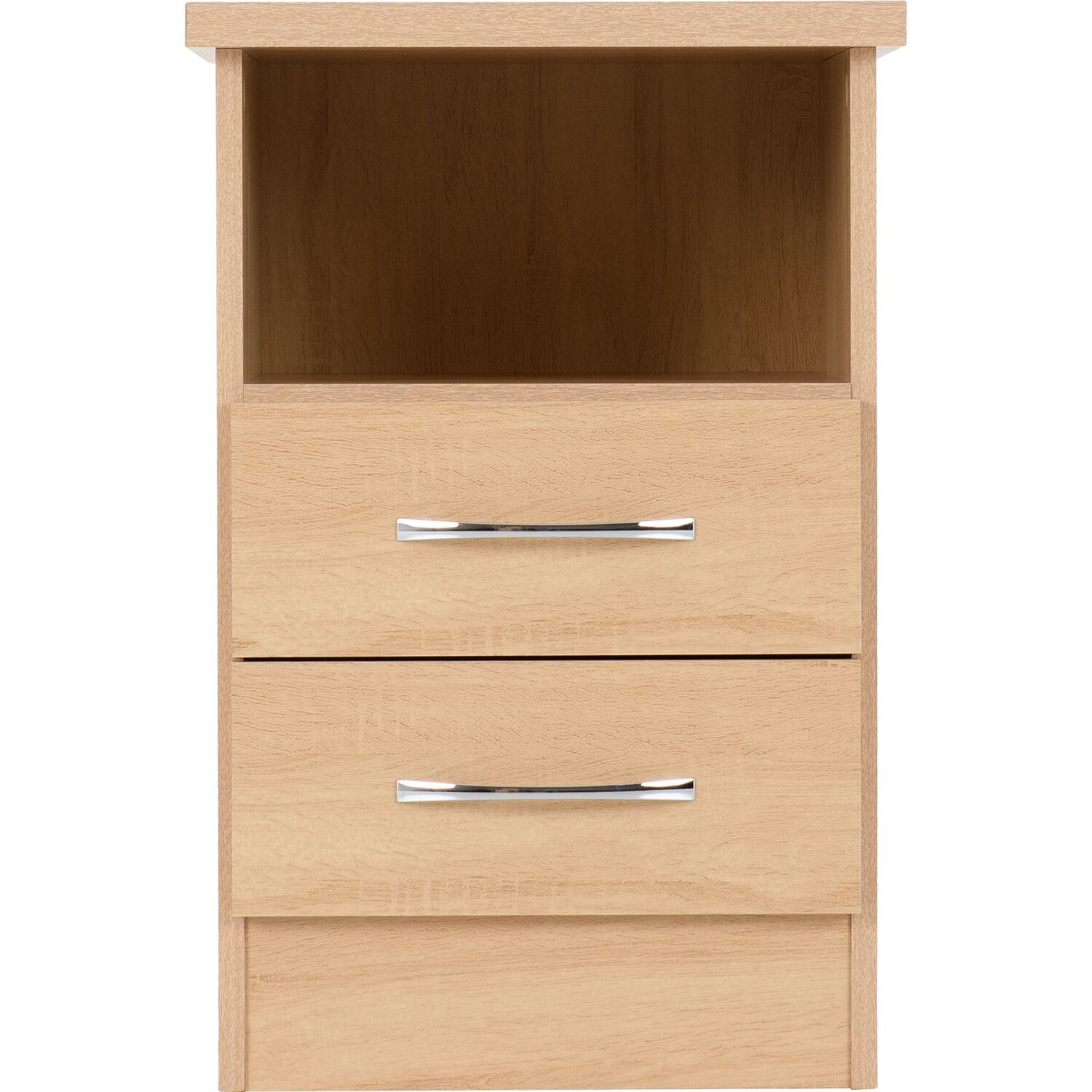 Nevada 2 Drawer Bedside - Sonoma Oak