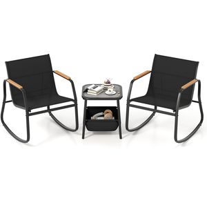 3 Piece Patio Rocking Bistro Set