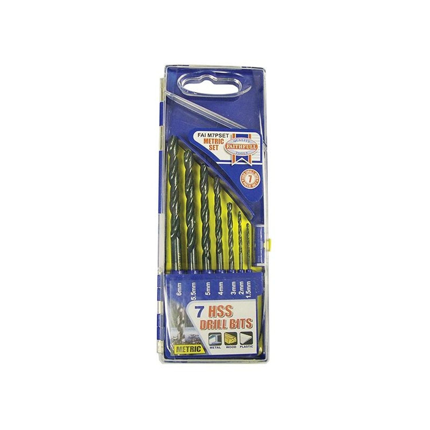 Faithfull Hss Drill Bit Set, Metric - Multi Colour