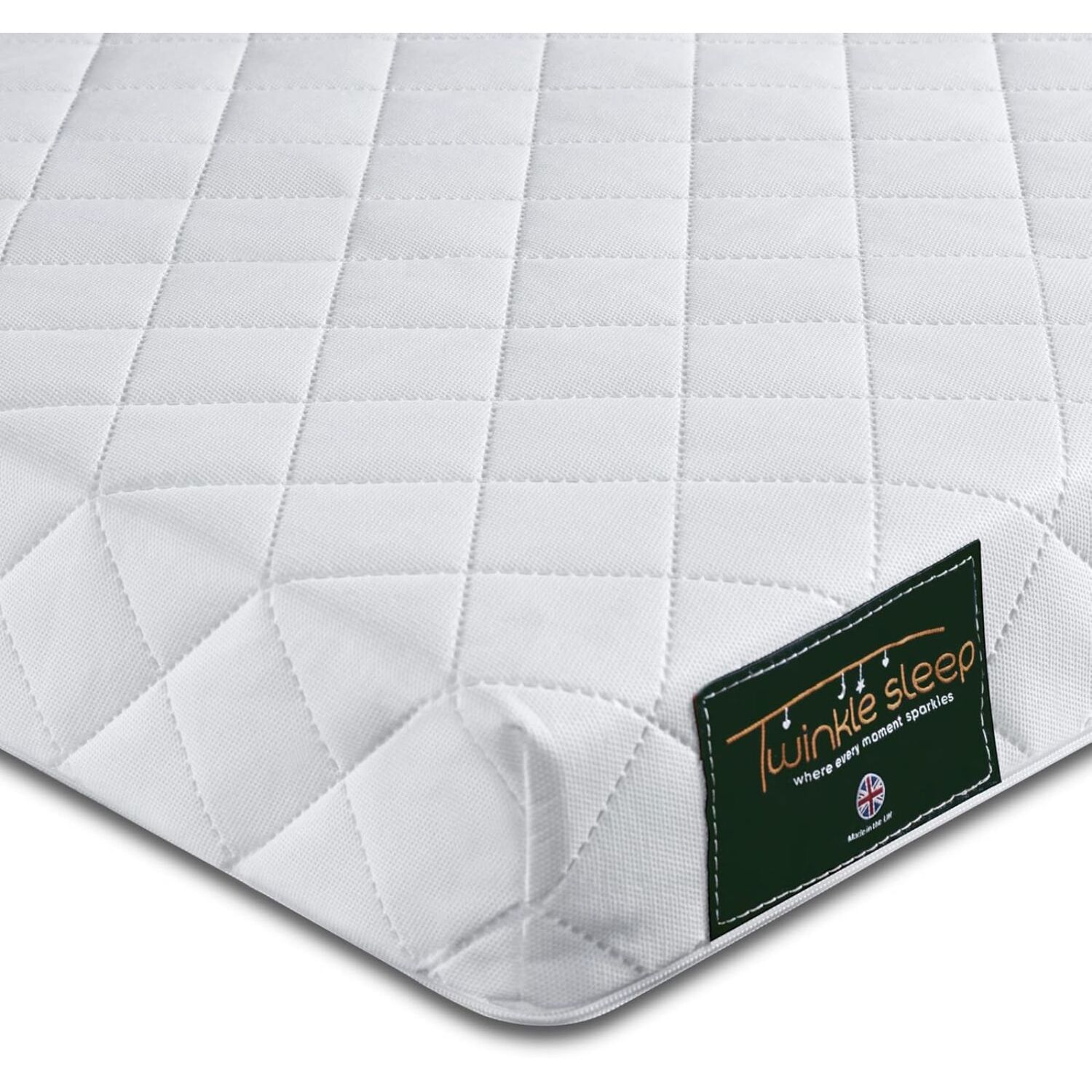 Bedzonline Twinklesleep Hypoallergenic Memory Foam Cot Mattress - White
