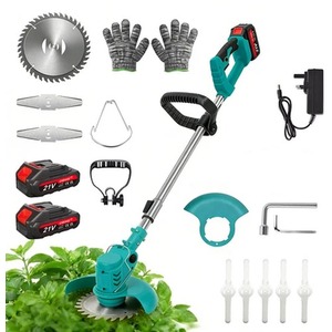21V Cordless Grass Trimmer Edger With 2x Batteries