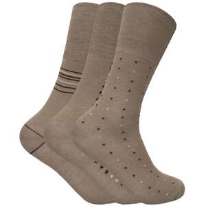 3 Pack Mens Antibacterial Anti Sweat Bamboo Socks With Non Elastic Top