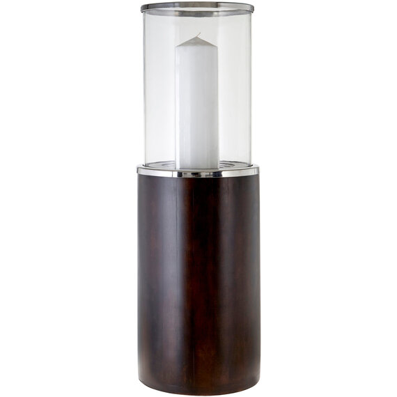 Hampstead Large Mango Wood Hurricane Candle Holder