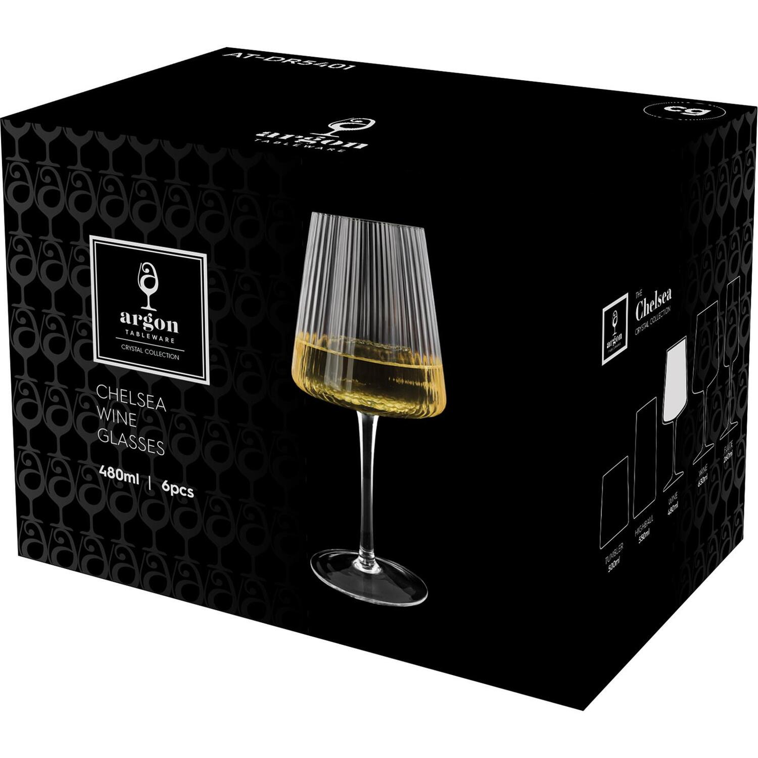 Image of Chelsea Optic Crystal White Wine Glasses&hellip;