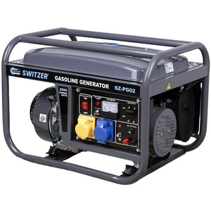 SwitZer 2800W Petrol Generator 230V for Home & Outdoor Use Compact Control Panel