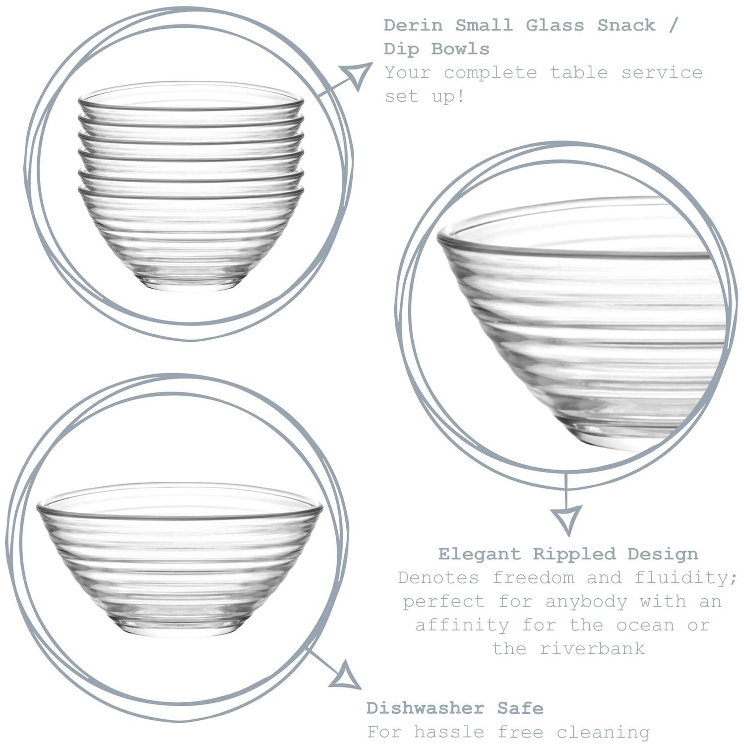 Image of Derin Glass Serving Bowls - 7cm&hellip;