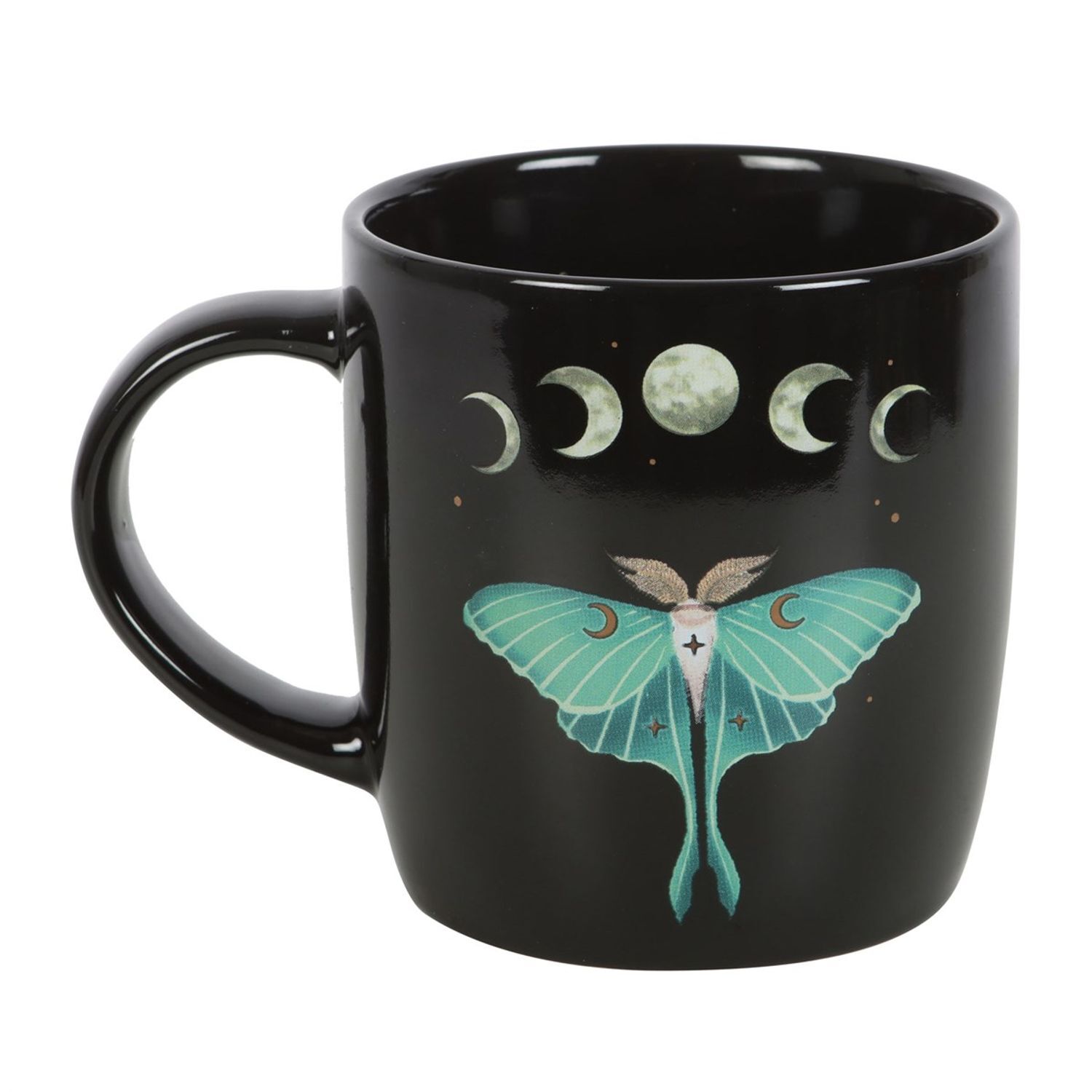 Something Different Luna Moth Mug - Black/Green