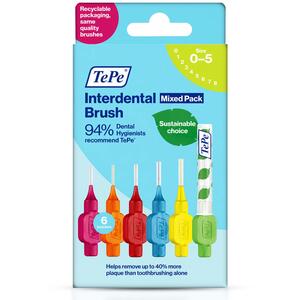 Tepe Interdental Brush Mixed Pack Size 0-5