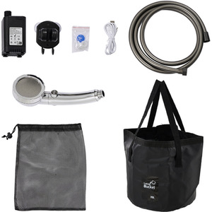 Darphe Portable Camping Shower Kit with Collapsible Bucket