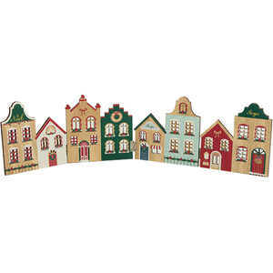 Wooden Foldable Christmas House Scene