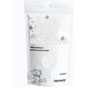 Hemway Glitter Paint Additive, White Iridescent Ultrafine Size 100g