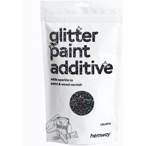 Hemway Glitter Paint Additive, Black Holographic Ultrafine Size 100g