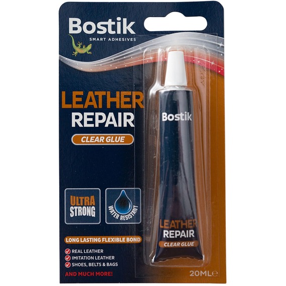 Evo-stik clear leather adhesive 20ml quick-drying water-resistant