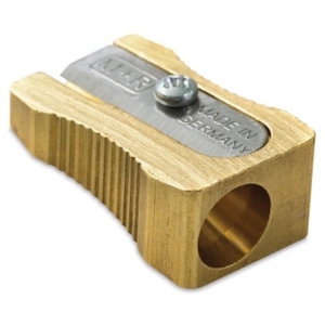 Brass Wedge Single-Hole Pencil Sharpener - Precision German Craftsmanship