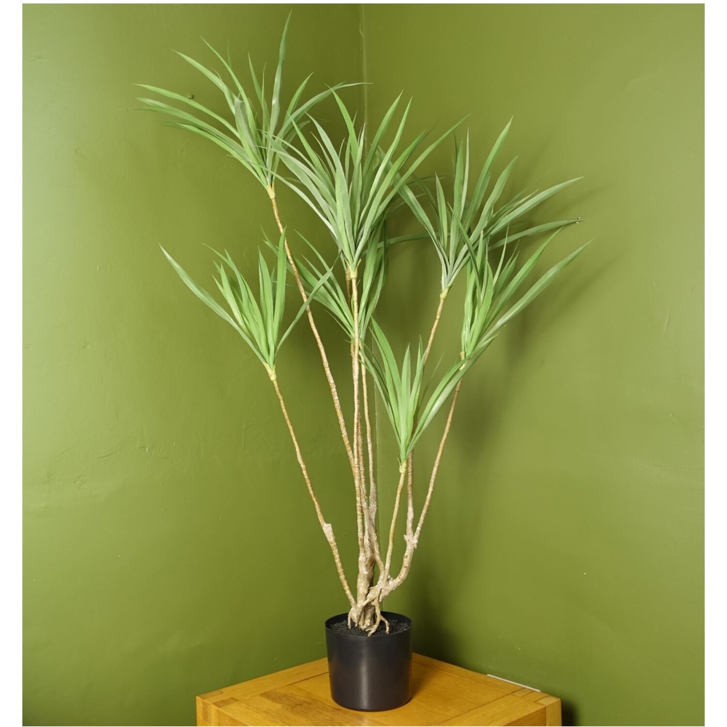 125cm Artificial Dracaena Dragon Plant with Twisted Trunk - Green