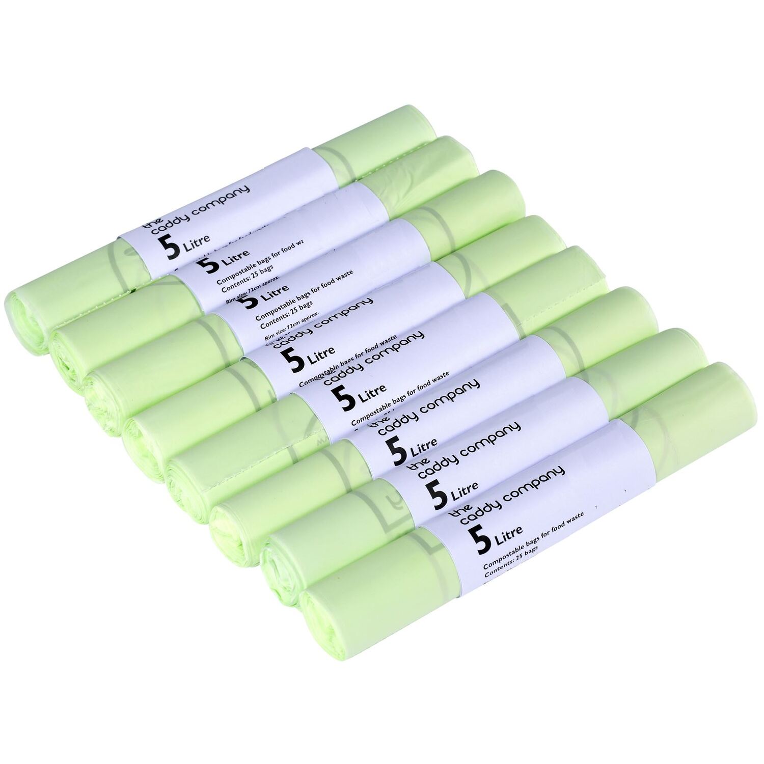 Caddy Company 5 Litre Compostable Food Waste Bin Bags - Green / 8 - Image 4