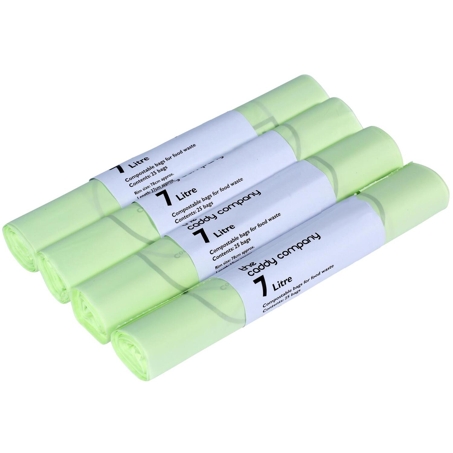 100 x 7L Compostable Caddy Liners - 7 litre Caddy bags for food waste - Image 3