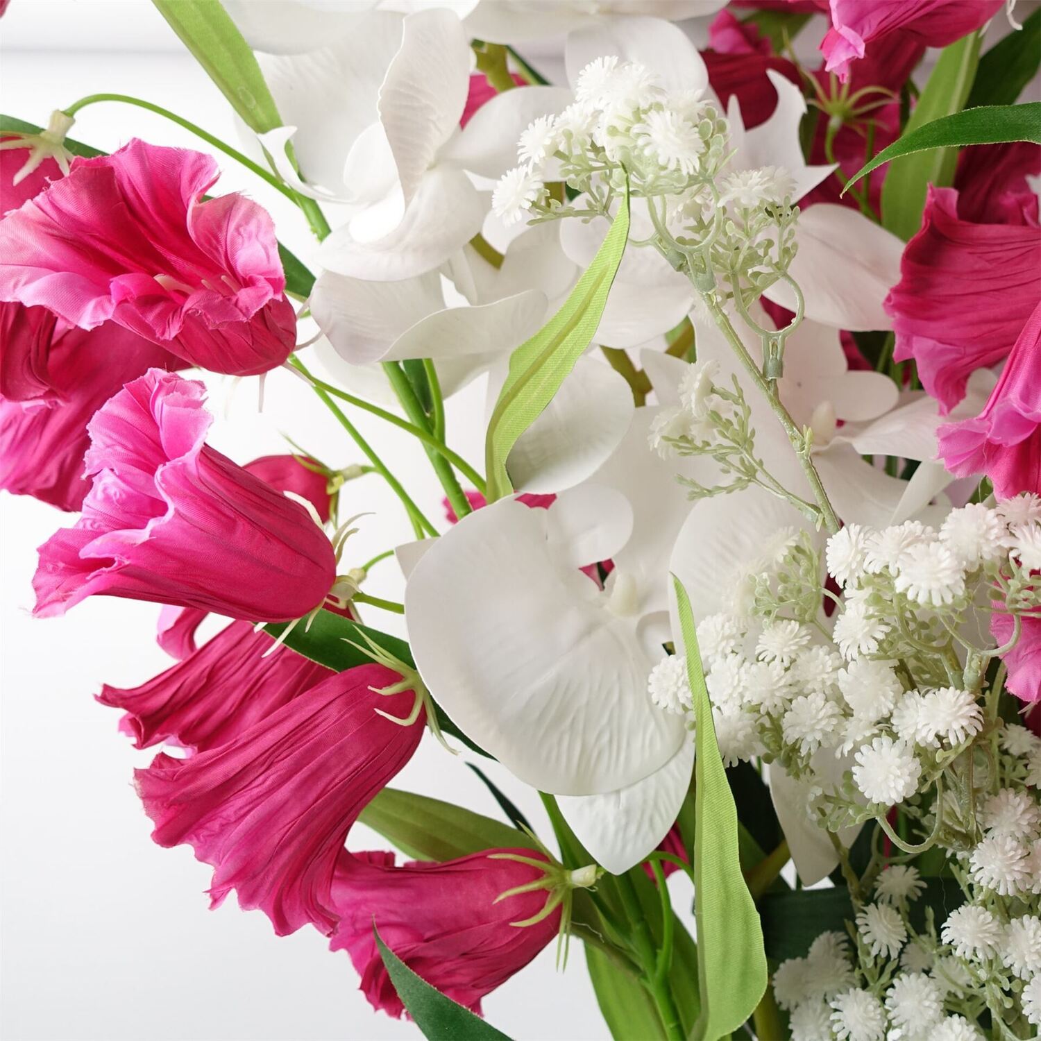 B&Q -  Pack Of 6 X 100Cm Trumpet Artificial Flower Stem Fuchsia Pink - Image 3