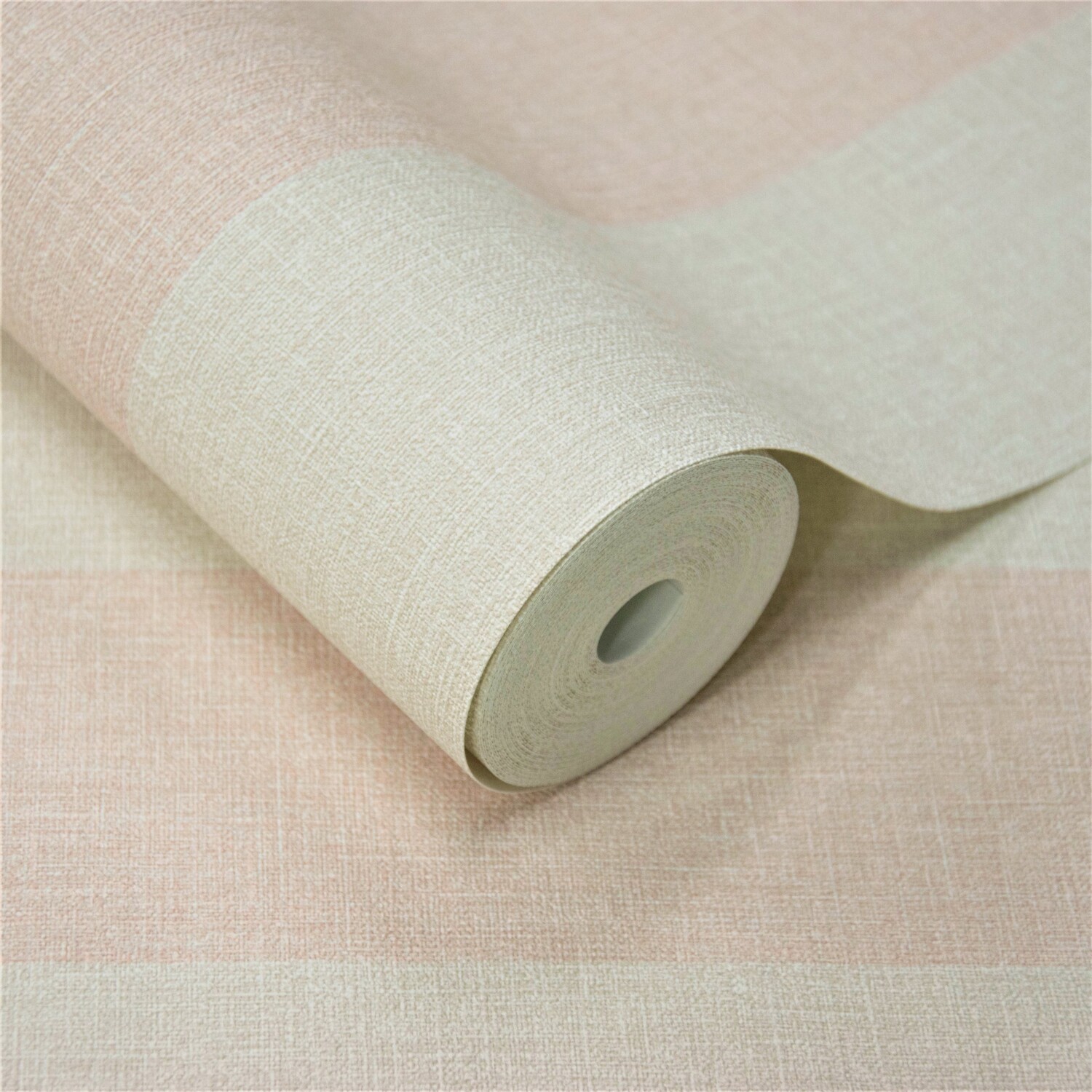 Grandeco Boutique Pure And Protect Pale Pink Stratus Stripe Textured Antibacterial Linen Wallpaper - Image 4