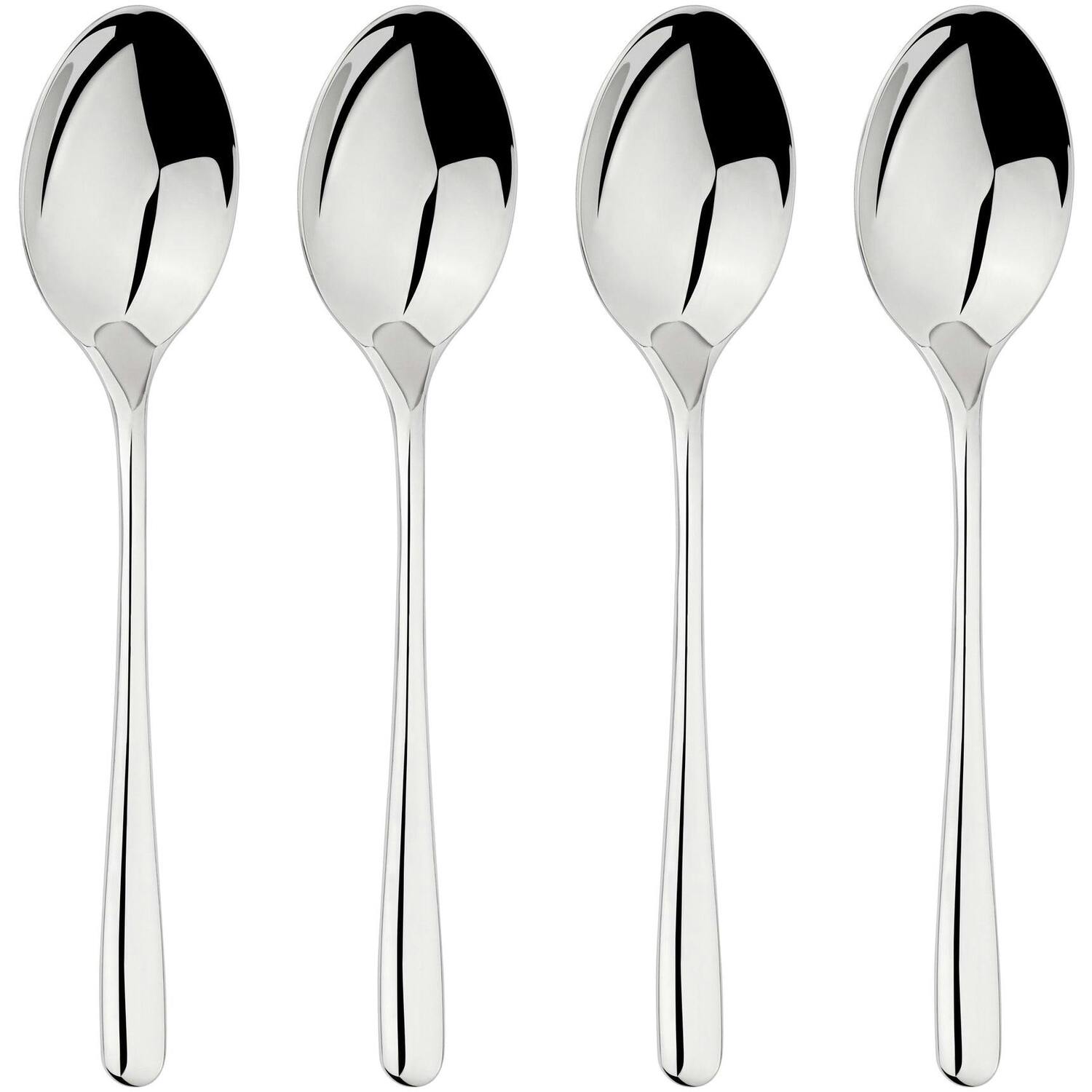 Glim & Glam Cutlery 18/8 Stainless Steel Spoon 4Pc Set Sphere - Silver