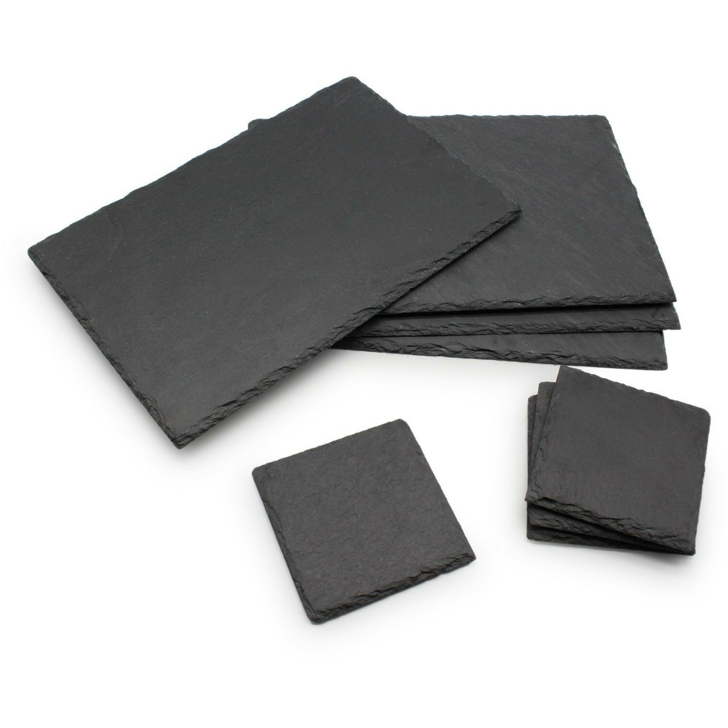 Image of Placemat and Coaster Set Slate Rustic&hellip;