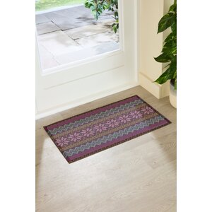 Fair Isle Purple Patterned Doormat (70x40cm)