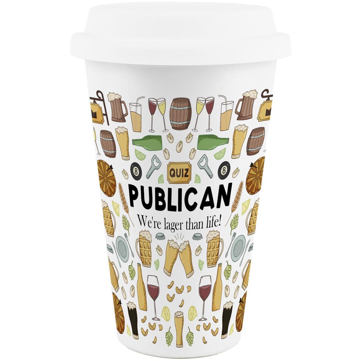 Image of Novelty Publican Ceramic Travel Mug -&hellip;