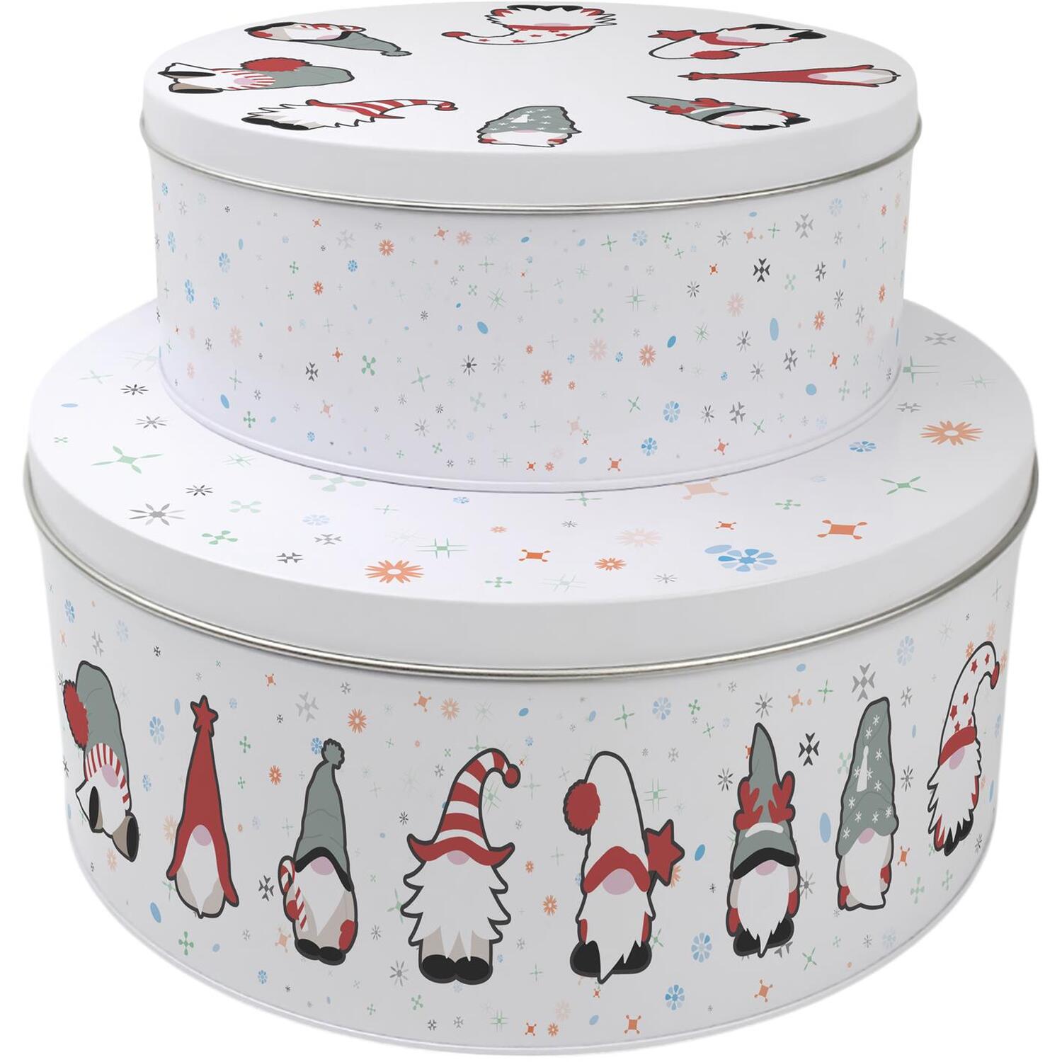 Image of Christmas Gonks Cake Tin Set -&hellip;