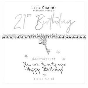 21st Birthday Key Design Bracelet
