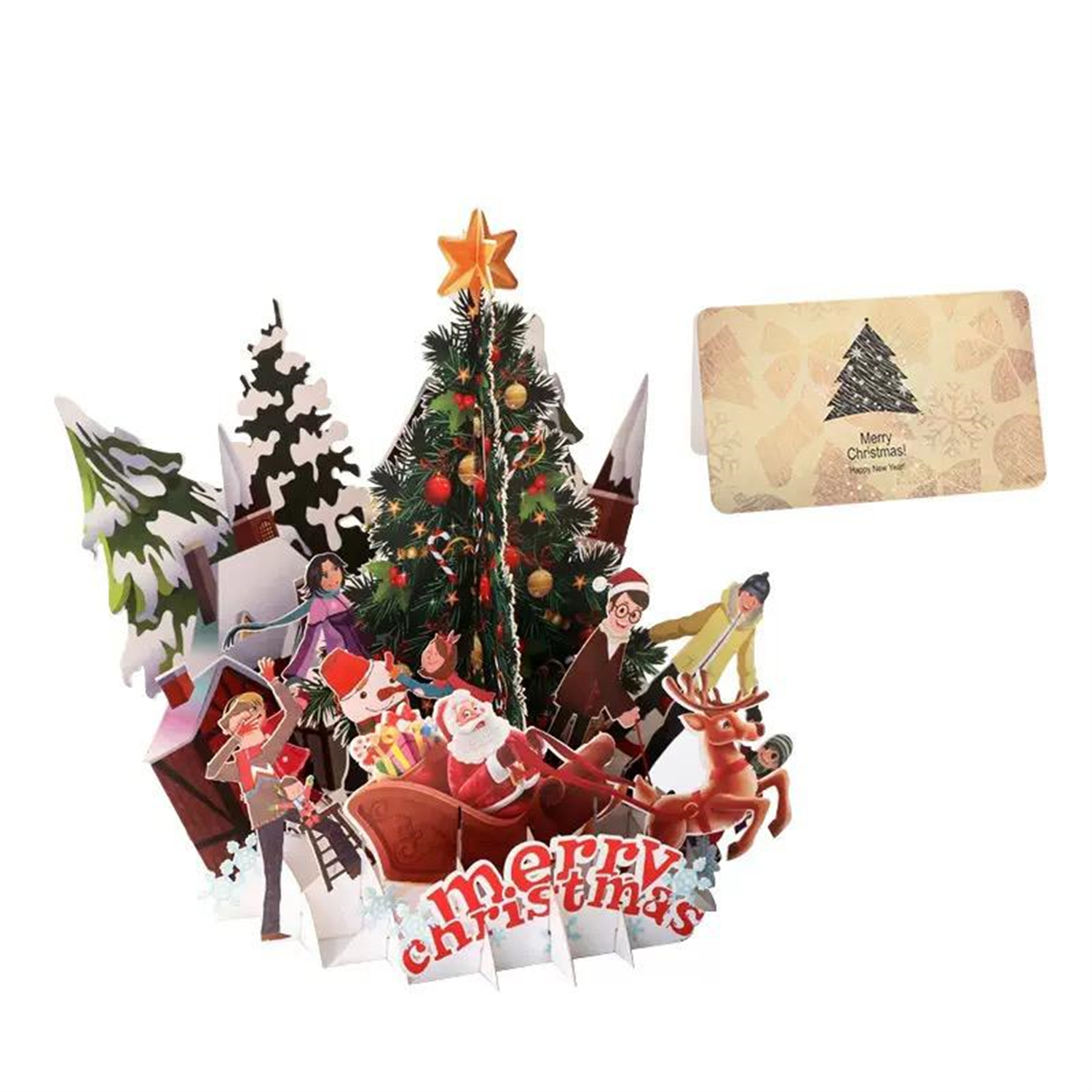  - Wonderland Cheerful Party Pop Up Christmas Card - Image 3
