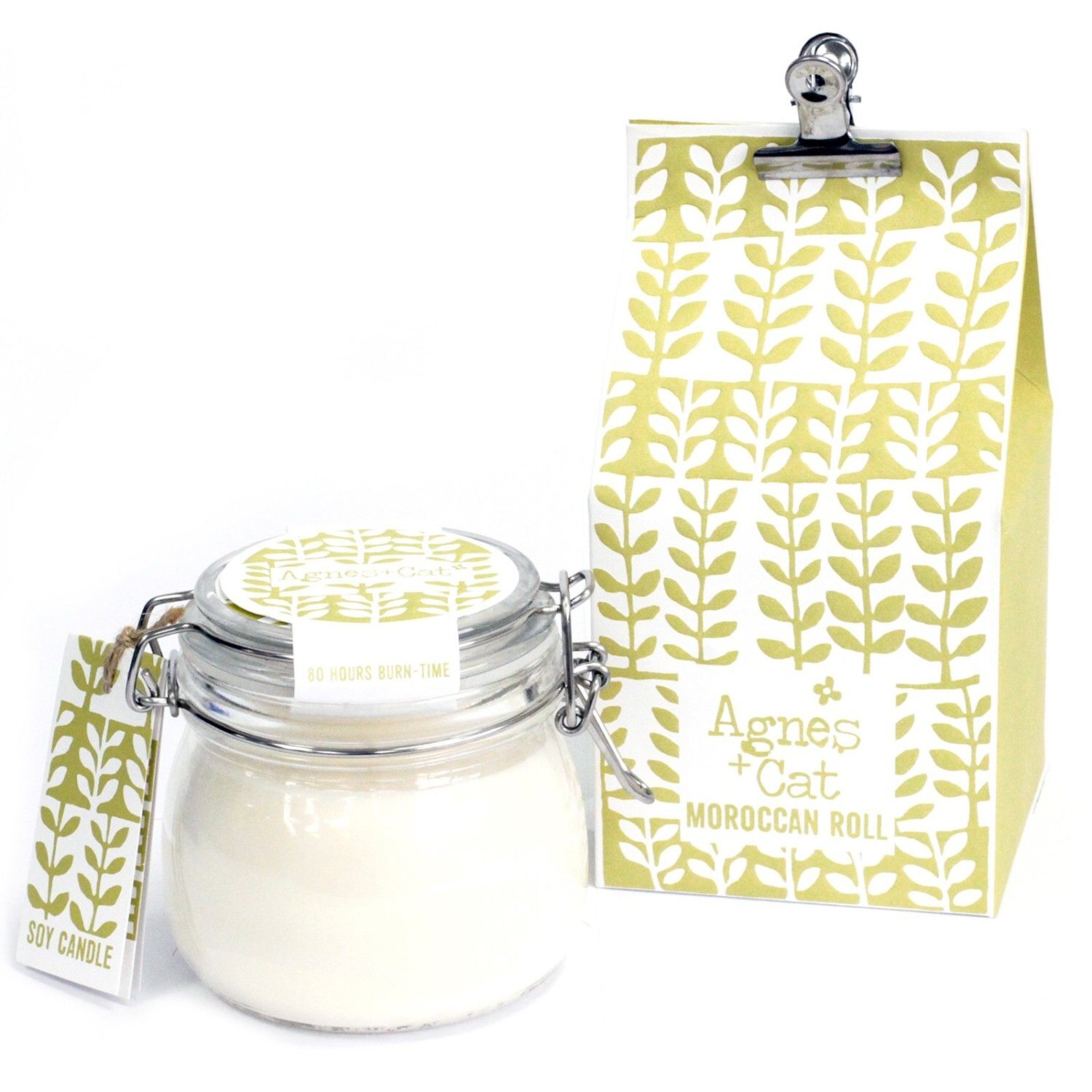 Kdmd Unisex White Agnes & Cat Kilner Jar Candle Moroccan Roll In - Image 2