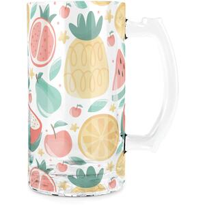 Summer Fruits Glass Tankard Stein
