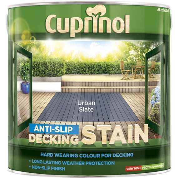 Cuprinol Anti-Slip Decking Stain Urban Slate 2.5L